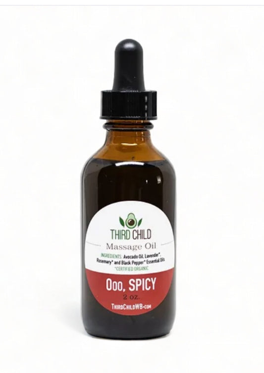 Massage Oil 2 oz Ooo, Spicy